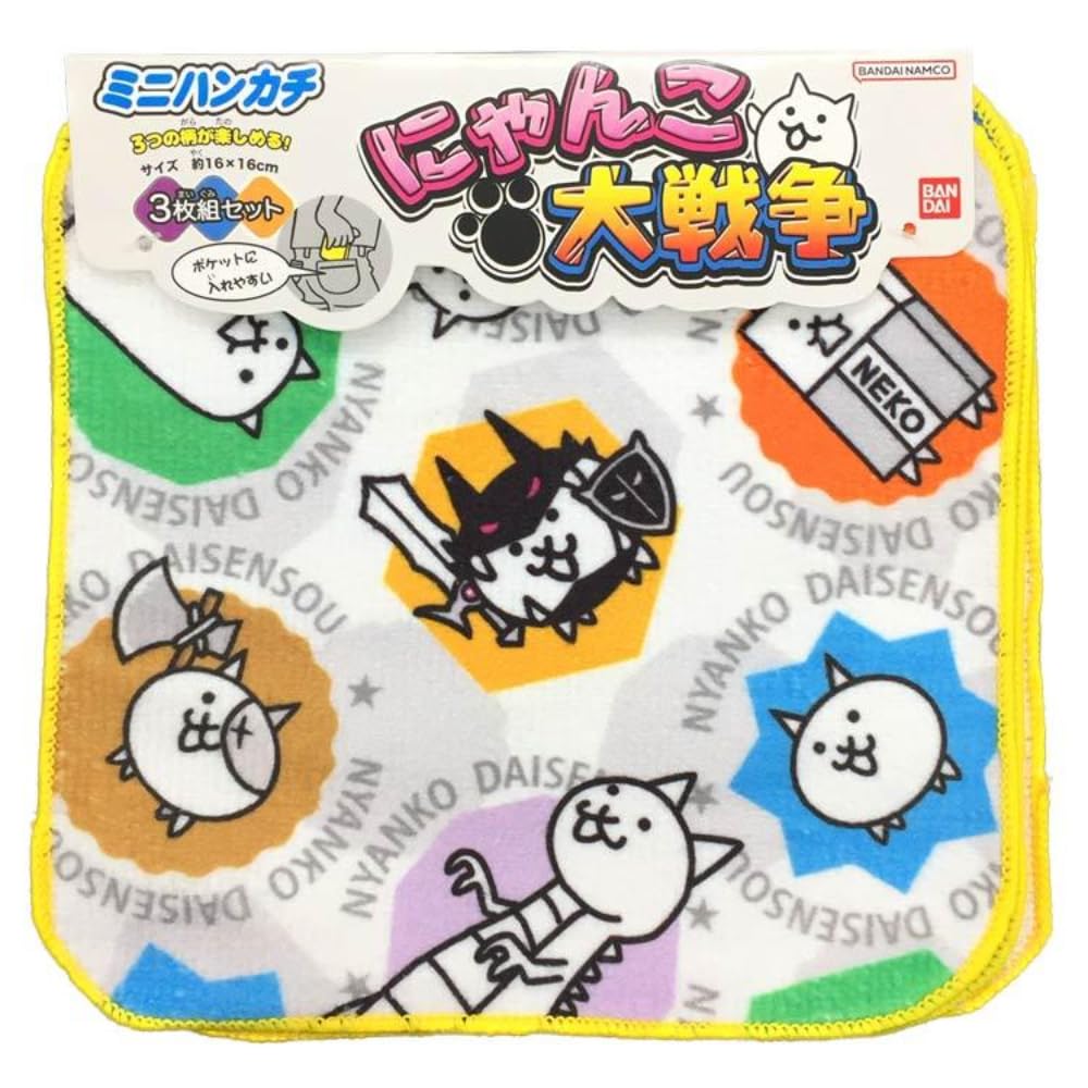 Amazon.co.jp: サロンジェ にゃんこ大戦争 26511 ミニタオル3枚セット