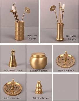 Amazon｜香篆香型セット 香道具 真鍮製 純銅線香炉キット ツール お香