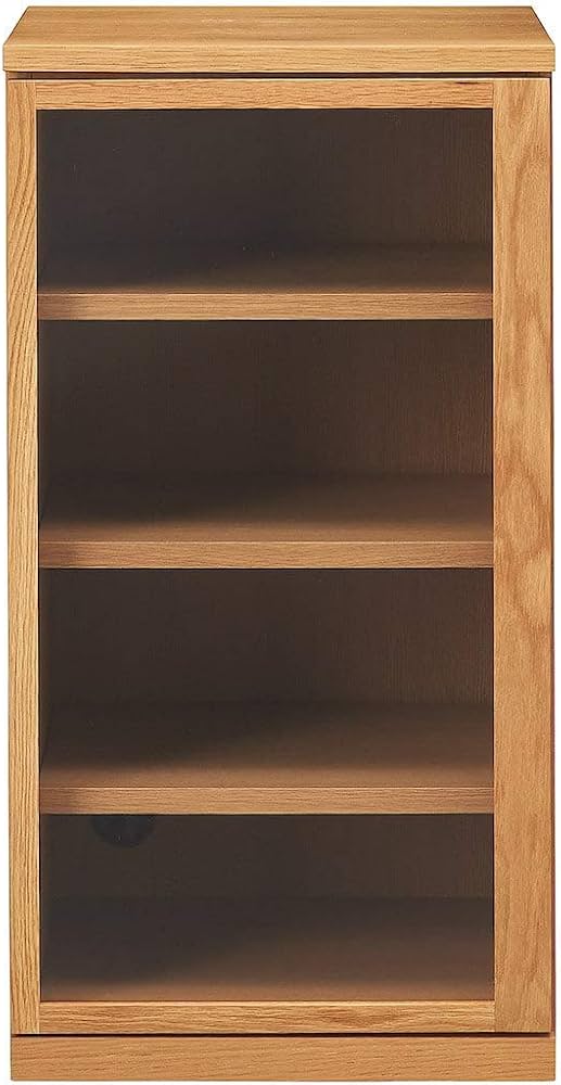 Amazon.co.jp: 無印良品 木製キャビネット・ガラス扉・スリム・オーク