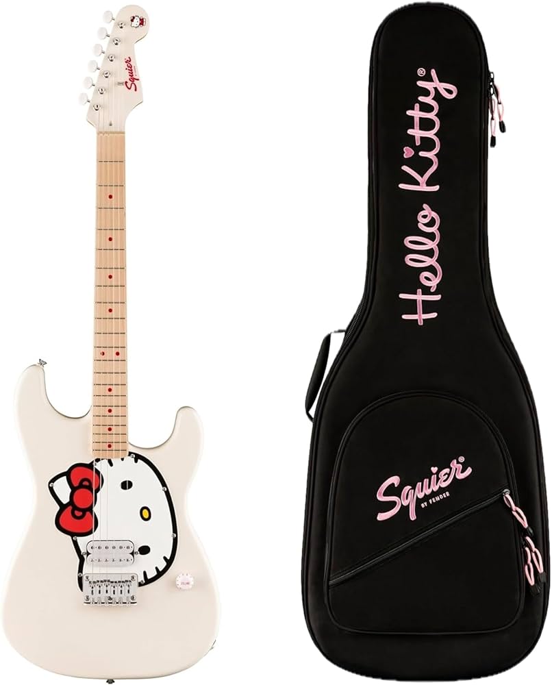 Amazon.com: Fender x Hello Kitty Stratocaster Electric Guitar and