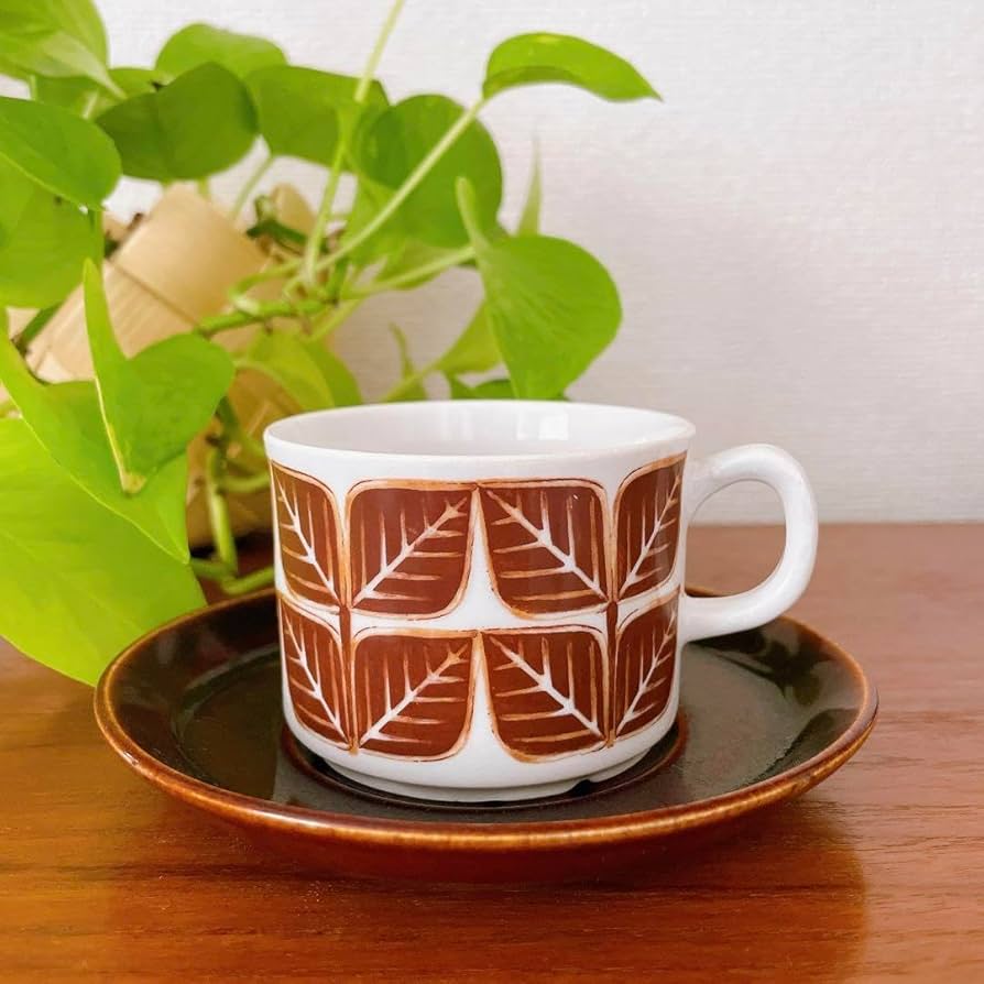 Amazon.co.jp: Gefle ゲフレカップ&ソーサー Blad北欧 ヴィンテージ