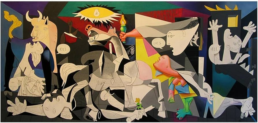 Amazon.co.jp: パブロ・ピカソゲルニカポスター抽象有名な絵画パブロ