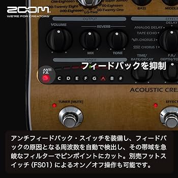 Amazon.co.jp: ZOOM ズーム AC-3 アコースティックギター用エフェクツ