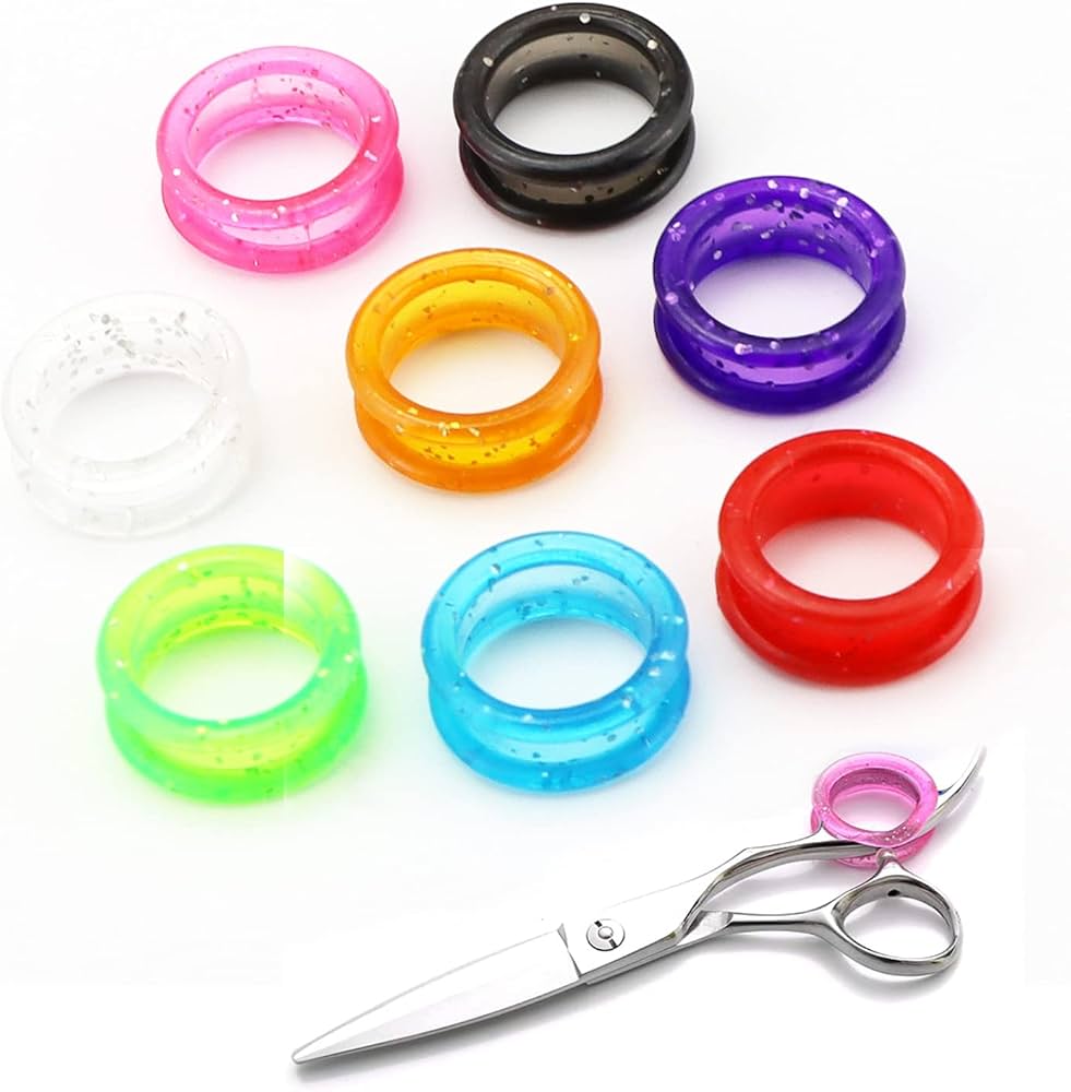 Amazon.co.jp: Liroyal 美容師 セニング はさみ シザーリング 指穴調整