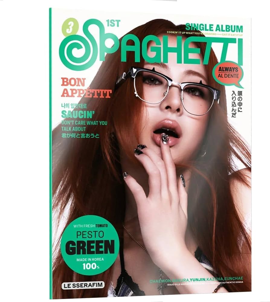 Amazon.com: LE SSERAFIM SPAGHETTI Compact Album [Huh Yunjin Ver