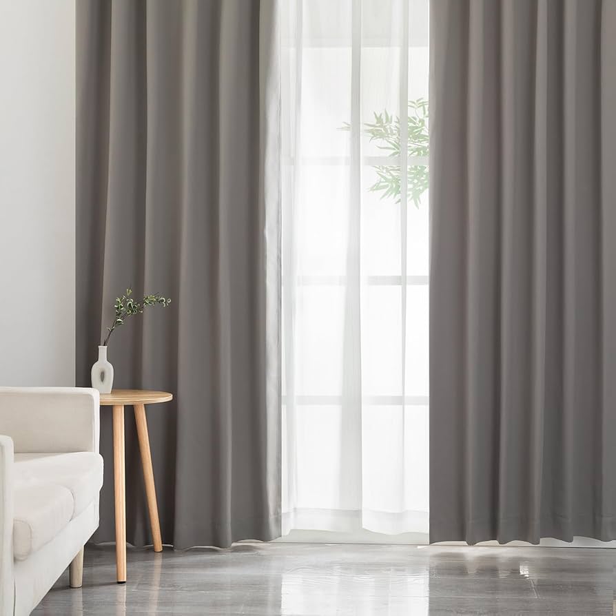 Amazon｜monozu 遮光カーテン 99.99％遮光 210cm丈 2枚組 形状記憶加工