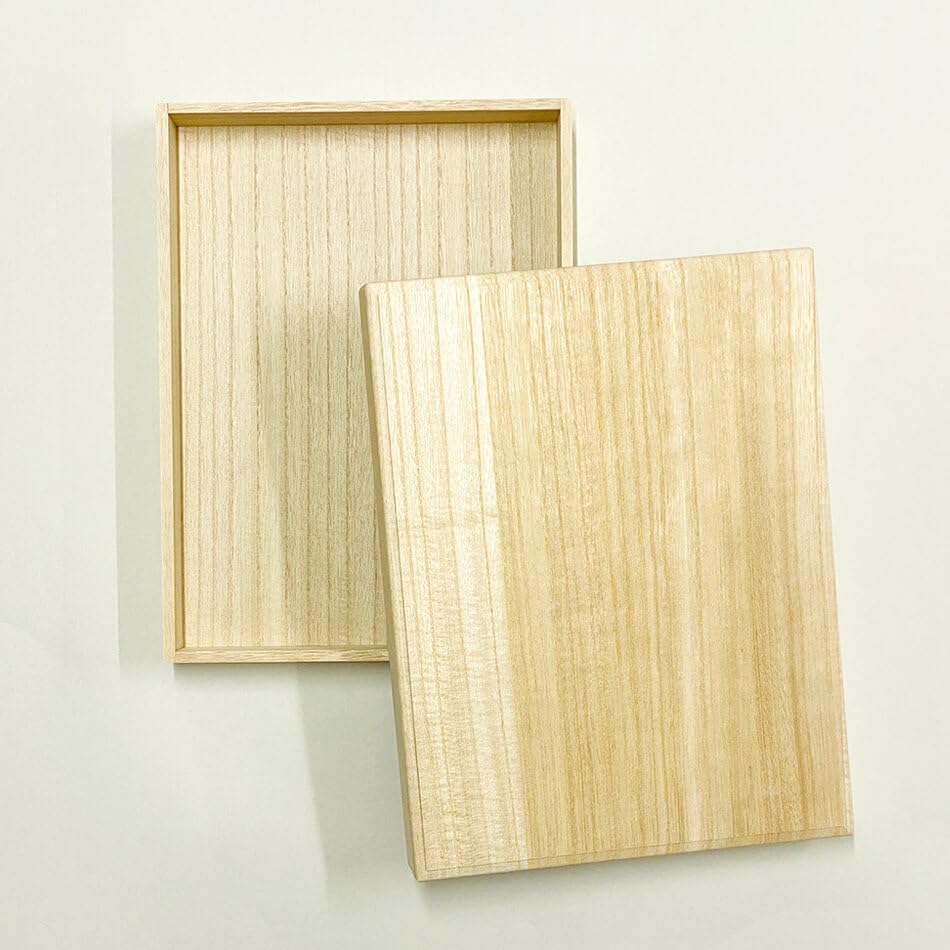 Amazon｜増田桐箱店 桐箱 A5サイズ 蓋あり かぶせ箱 W25.0cm×D19.0cm