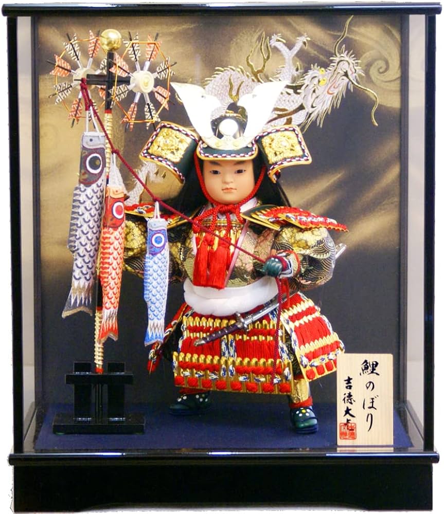Amazon.co.jp: 【五月人形】吉徳大光作 武者人形「鯉のぼり」ガラス
