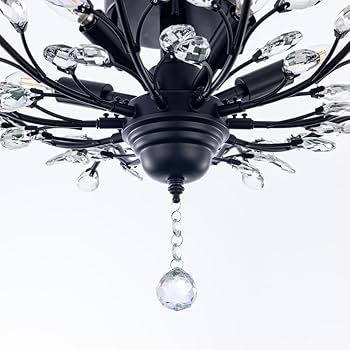 Amazon.co.jp : Chende シーリングライト レトロ クリスタル 5灯 照明