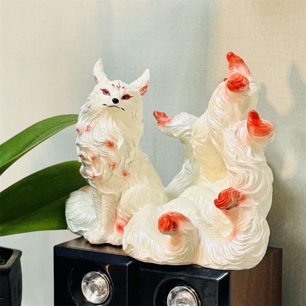 Amazon.co.jp: Fmtop-JP 九尾の狐 置物 玄関 飾り 縁起物 玉藻前 九尾
