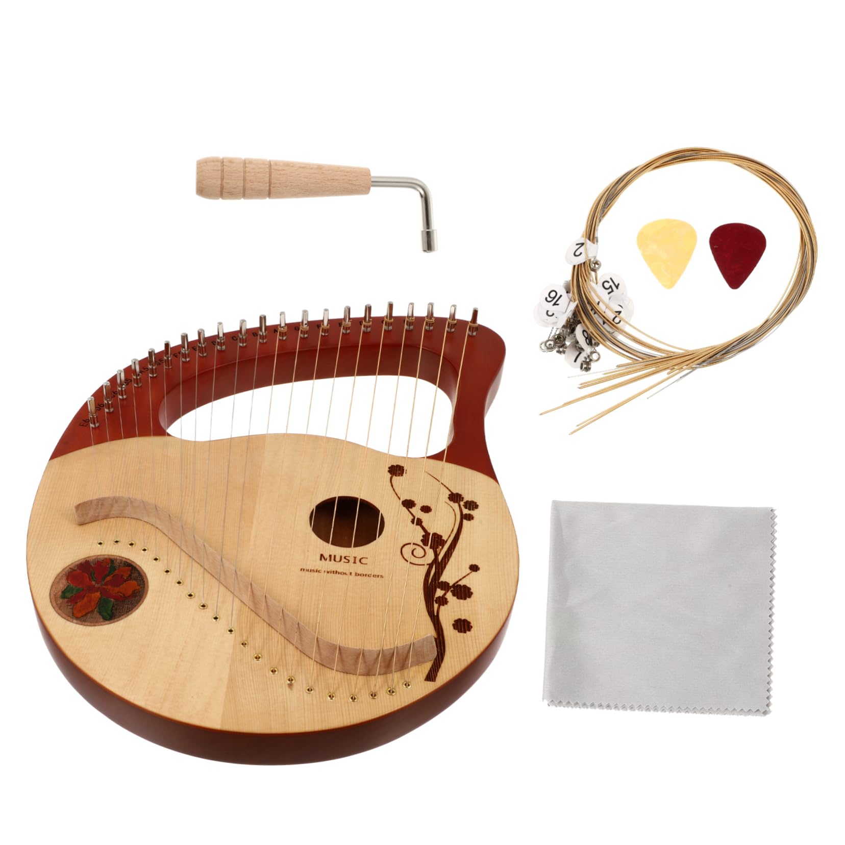 Amazon | TOGEVAL 1 セット 21弦竪琴 手持ちのリラハープ 小さな竪琴