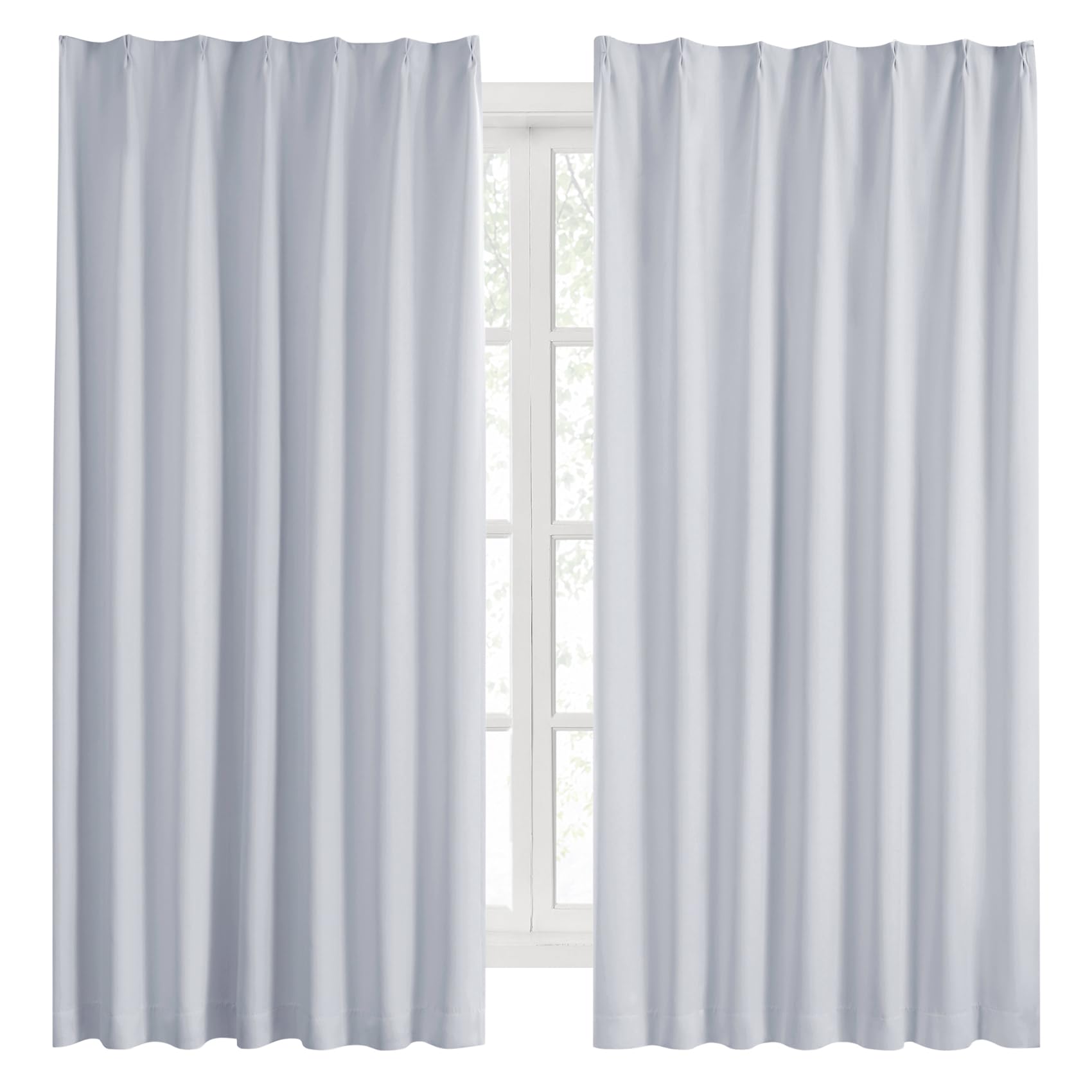 Amazon｜Hansleep カーテン 1級遮光 2枚組 幅100cm丈178cm アイス