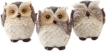 Amazon.co.jp: JAnjiaLxY フクロウの像 ふくろう 置物 マスコット