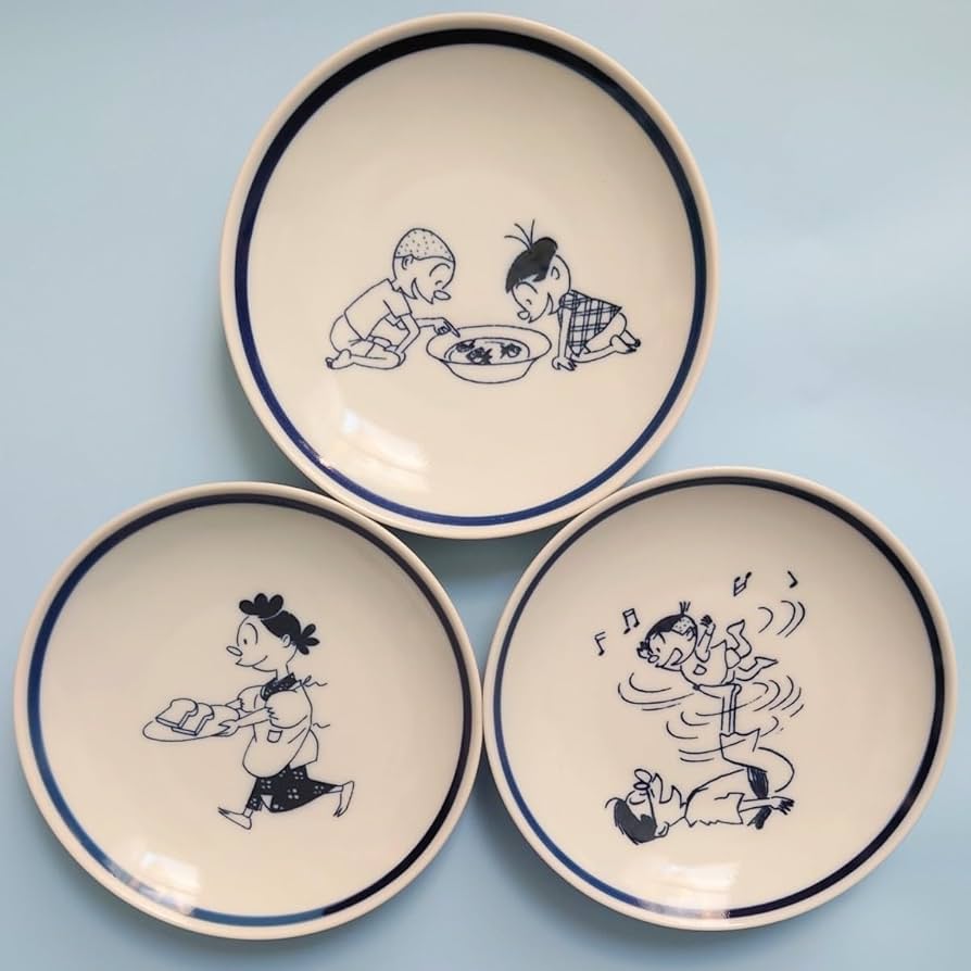 Amazon | ノーブランド品サザエさん3枚セット豆皿マスオタラちゃん