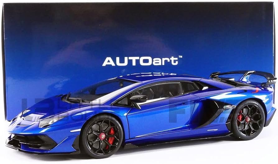 AUTOart Lamborghini Aventador SVJ 2019 Blue metallic Car model 1