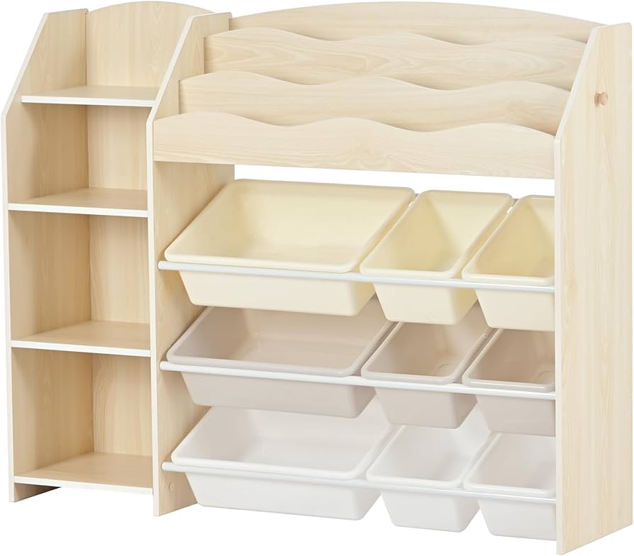 Amazon.co.jp: OSJ 絵本棚 おもちゃ収納 絵本ラック 大容量 引き出し9