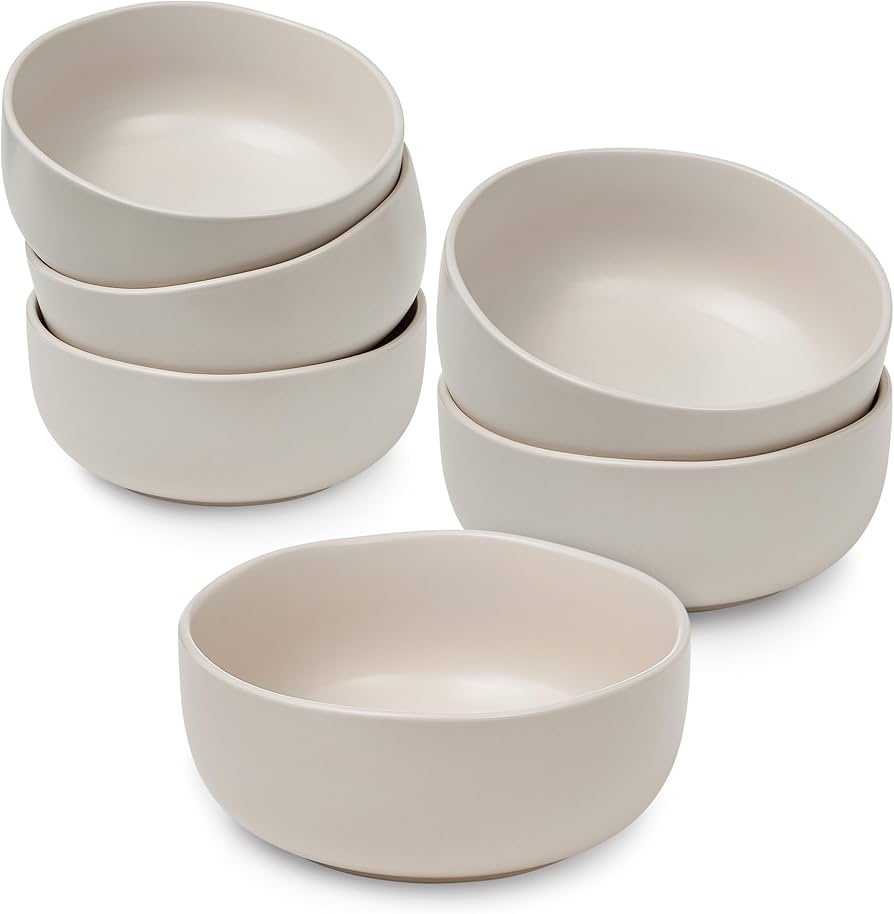 Amazon.com: Sheffield Home Large Stoneware Cereal Bowls - Set of 6
