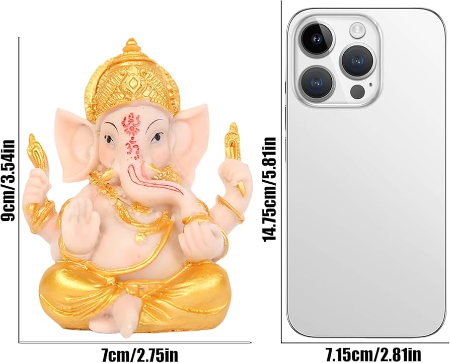 Amazon.co.jp: ガネーシャ神様 インドの神様 ゴールド ガネーシャ 象