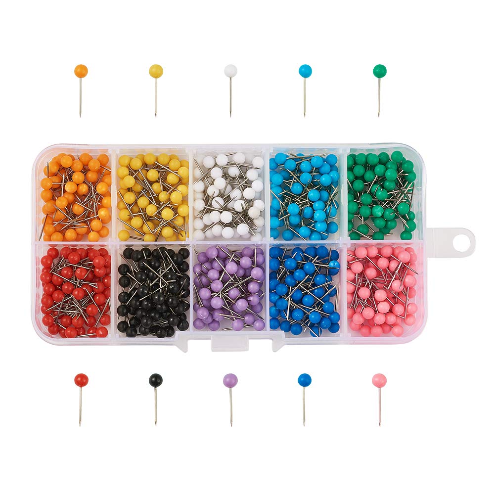 Amazon.co.jp: Beadthoven 画鋲 約600pcs/箱 MIX 15x4mm ステンレス