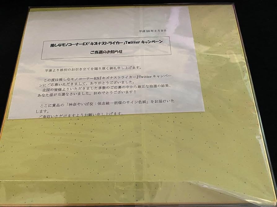 Amazon.co.jp: 当選証書付き 声優 保志総一朗 直筆サイン色紙 z