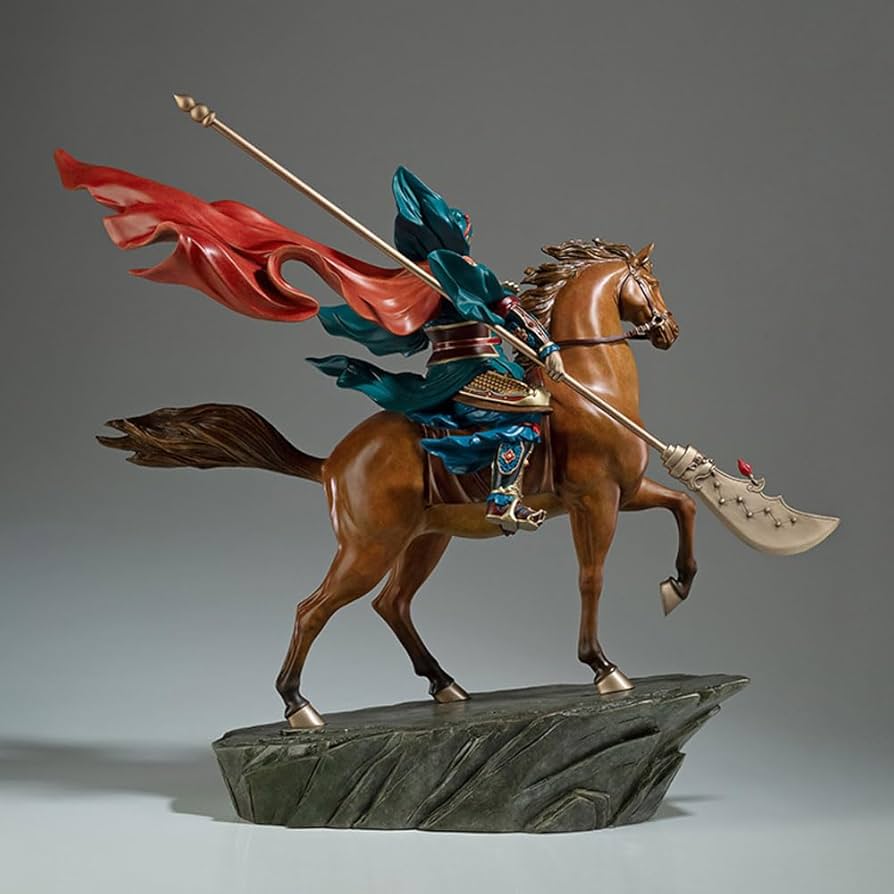 Amazon.co.jp: 関羽 置物【ブロンズ像・彩色】三国志関羽 フィギュア