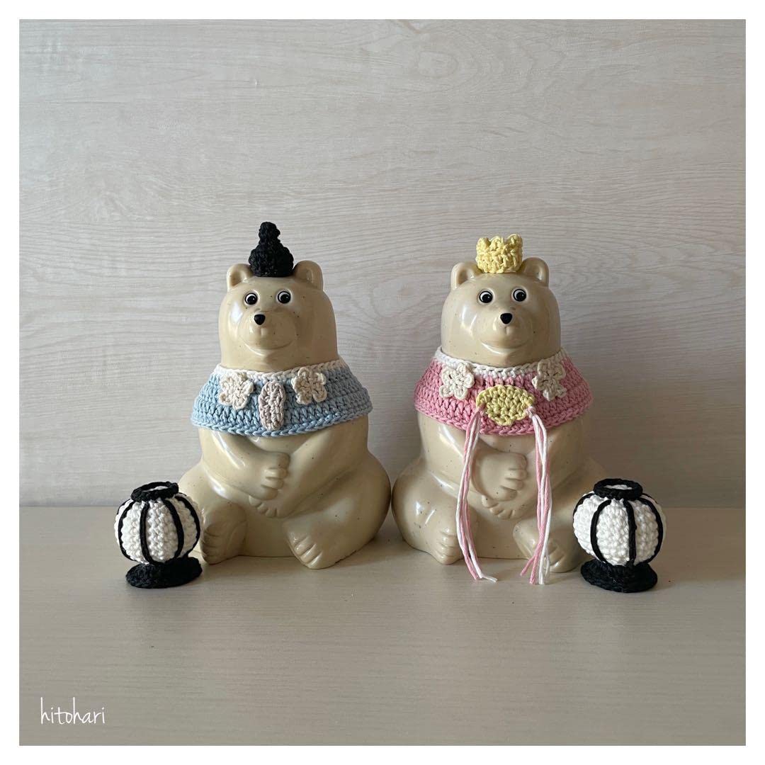 Amazon.co.jp: しろくま貯金箱 ひな祭りセット(女雛様ver.) : ホビー