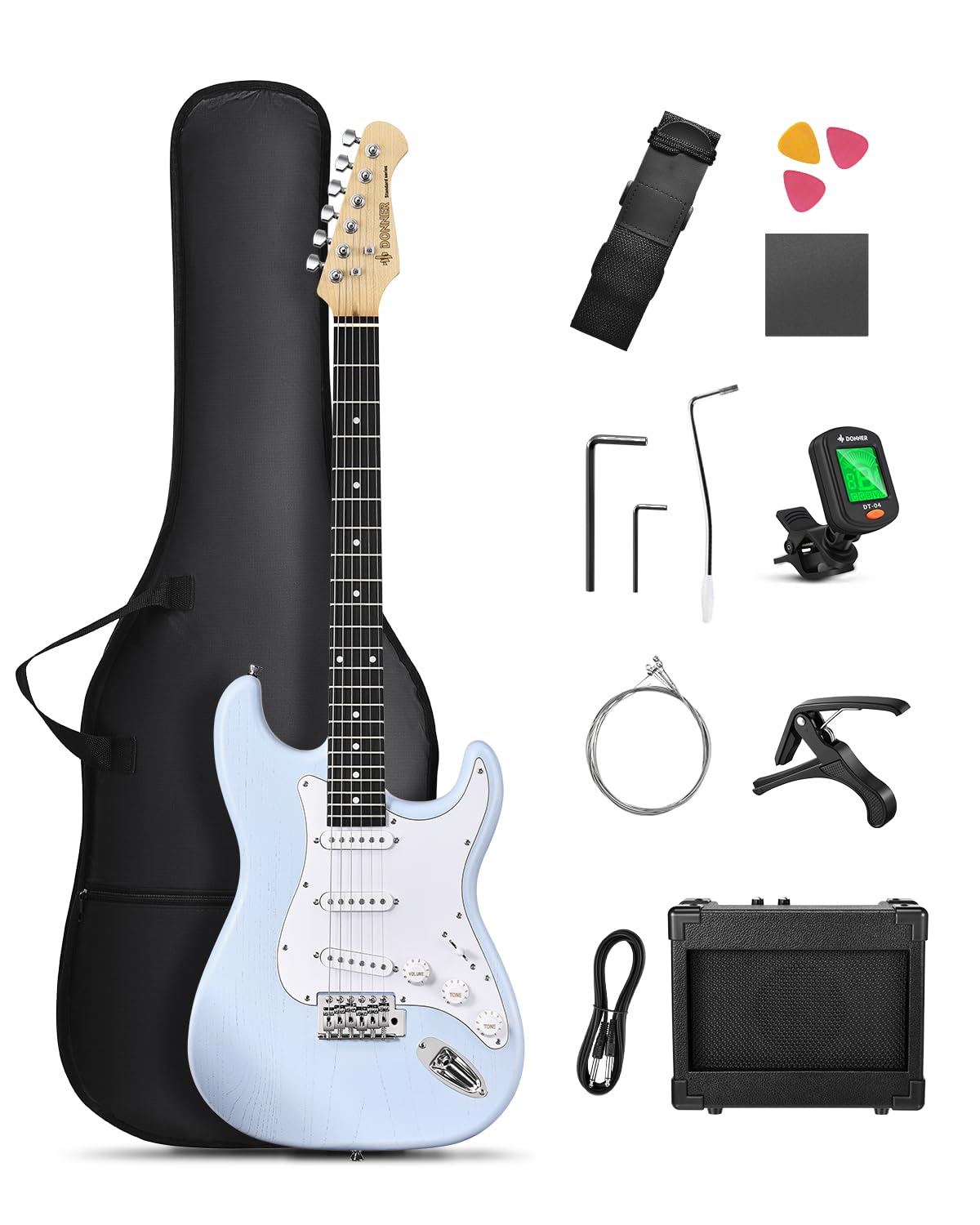 Amazon | Donner エレキギター 初心者セット STタイプ SSSピックアップ