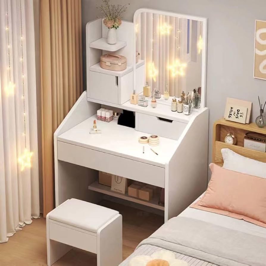 Amazon｜UKewei ドレッサー 化粧台 鏡台 梳妆台 化妆台 化妆桌｜鏡台