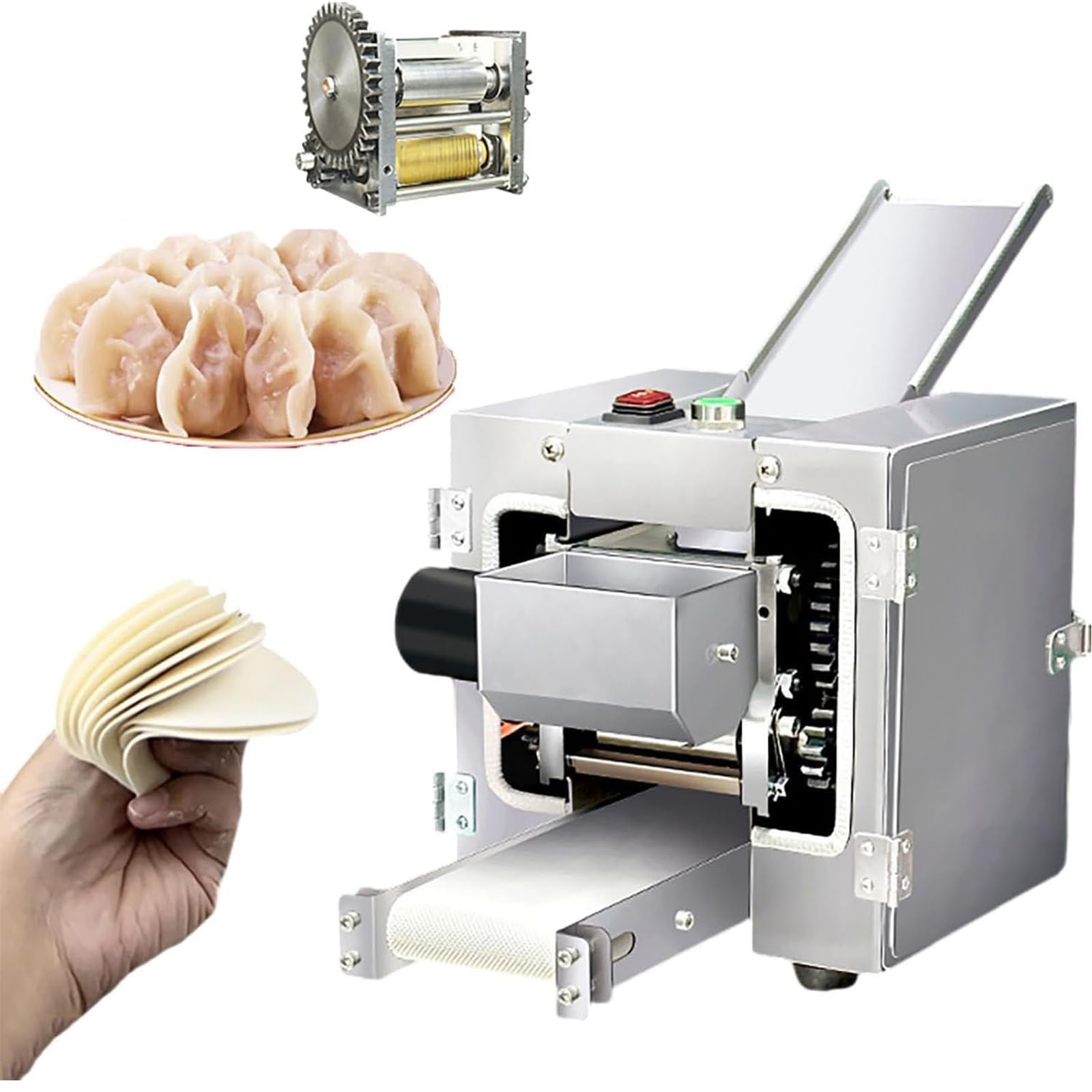 Amazon.co.jp: 業務用電気餃子製造機、自動餃子皮製造機、餃子皮型付き