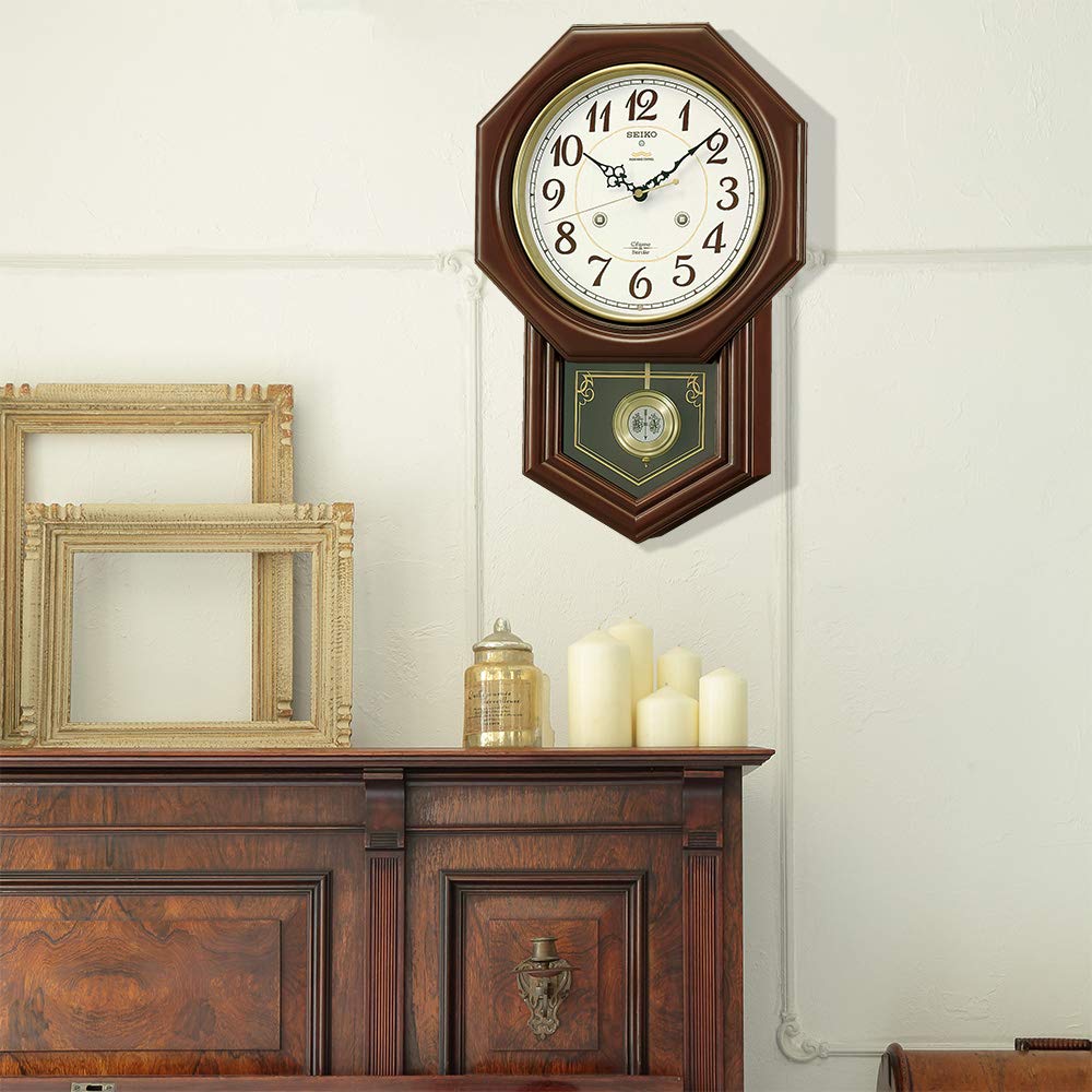 Amazon.co.jp: セイコークロック 掛け時計 電波 アナログ 報時選択式