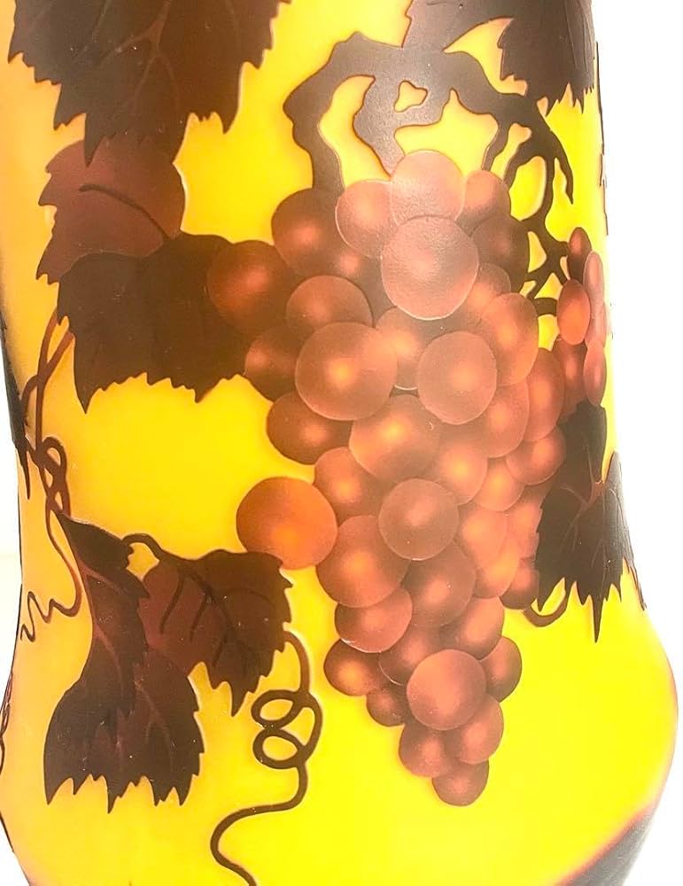 Amazon.co.jp: ガレ風 花瓶 ぶどう 葡萄 植物 アンティーク レトロ