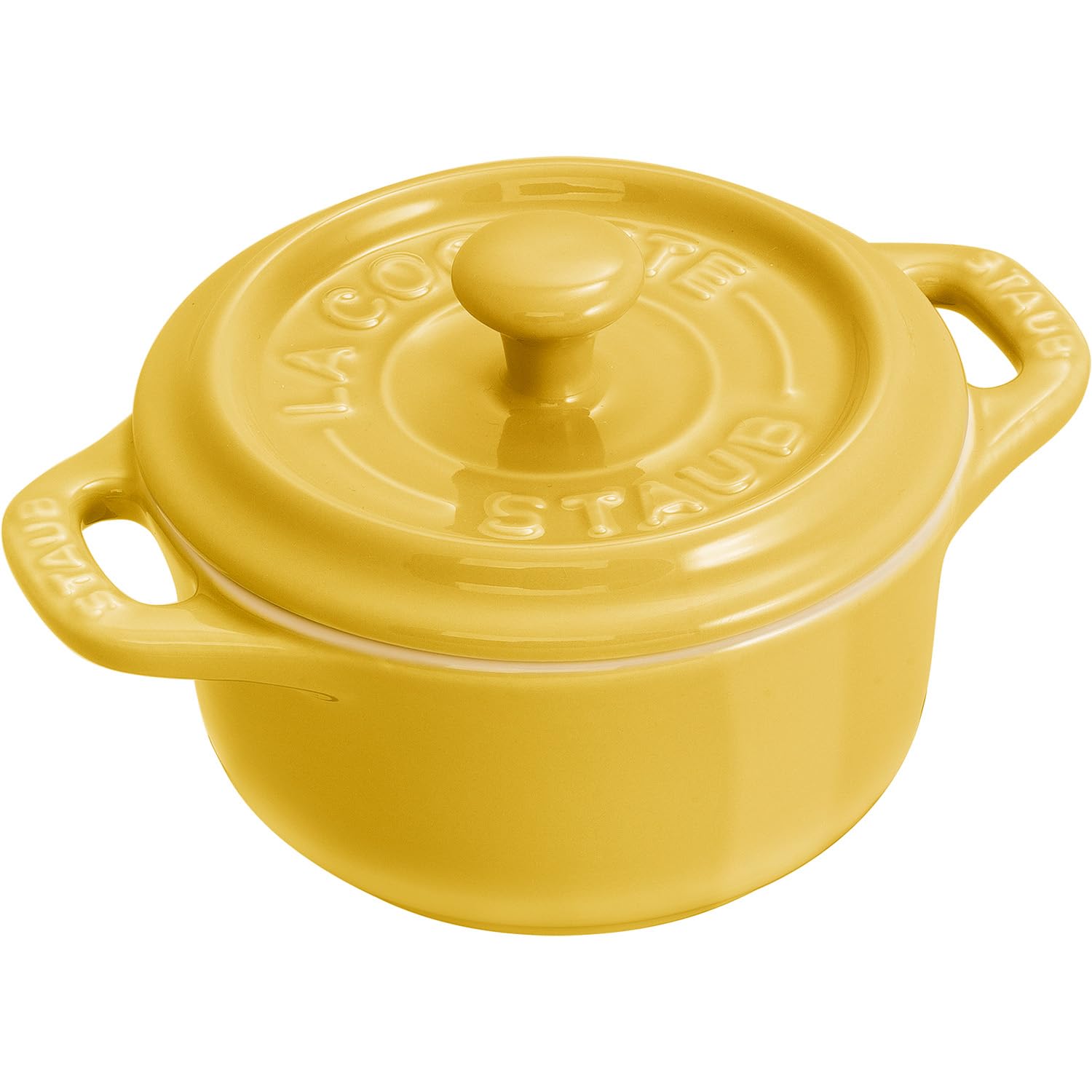 STAUB ミニ ココット ラウンド 10 シトロン 白 ハート STAUB ミニ