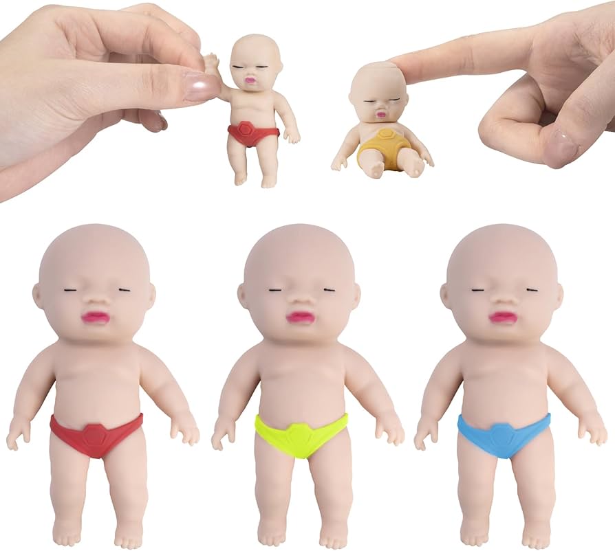 Amazon | アグリーベイビーズ ミニ 三枚 スクイーズ 赤ちゃん 可愛い