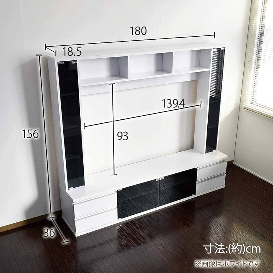 Amazon｜テレビ台 ハイタイプ 55インチ 60インチ 対応 180幅 収納 壁面