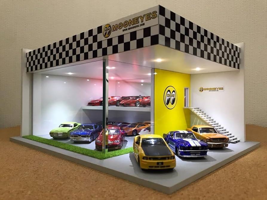 Amazon.co.jp: ミニカー ジオラマ 1 64 ショールームⅤ（光沢イエロー