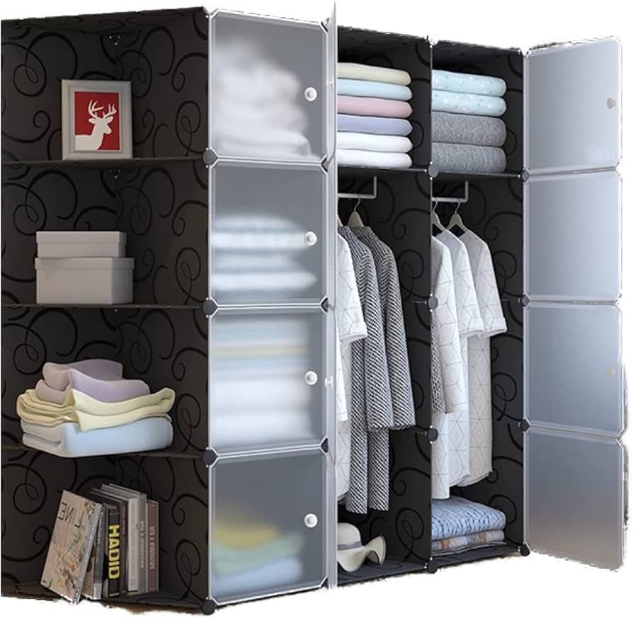 Amazon.co.jp: 衣類収納ラック ，ワードローブ クローゼット，組み立て