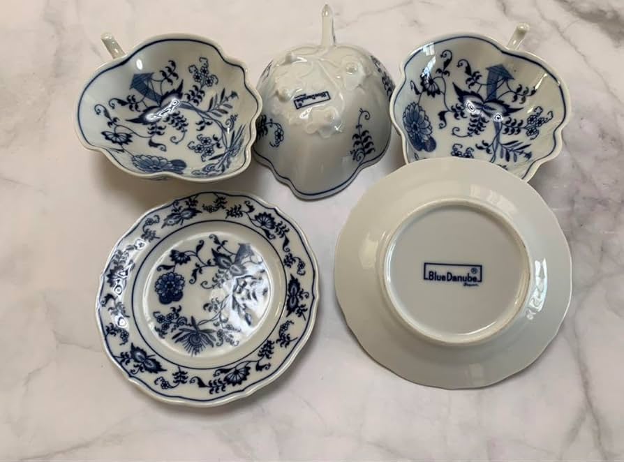 Amazon | ブルーダニューブ Blue Danube 小皿2枚 ナッツ皿（菓子皿）3