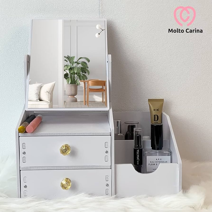 Amazon｜モルトカリーナ ドレッサー 鏡台 ミニドレッサー 卓上