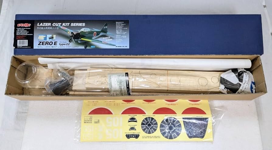 Amazon | OK模型 PILOT 電動ゼロ戦 バルサキット 12143 ZERO E Type22