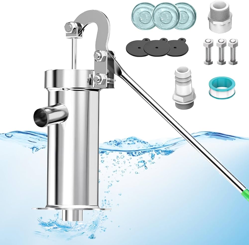 Amazon.co.jp: timiland 井戸ポンプ 手動 手押しポンプ アップグレード