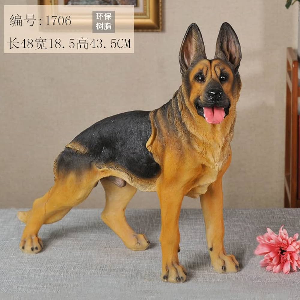 Amazon.co.jp: 犬の置物は徳牧の大狼の犬の模型をシミュレートしてドア