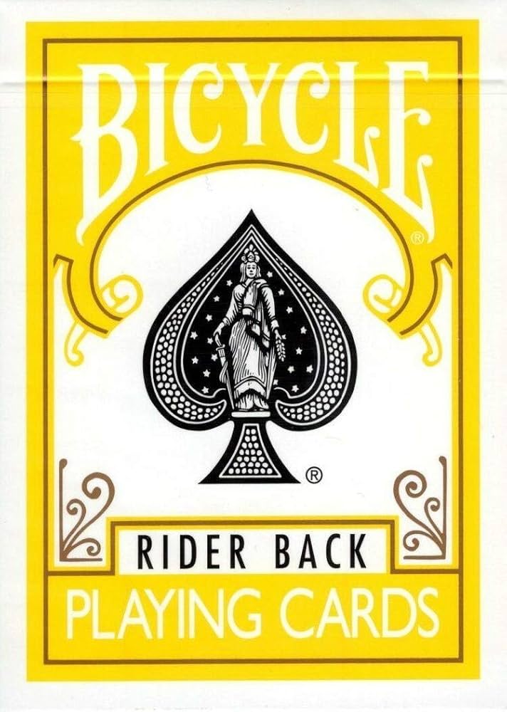 Amazon.co.jp: Bicycle Yellow Rider Backトランプ1組 (イエロー) 標準