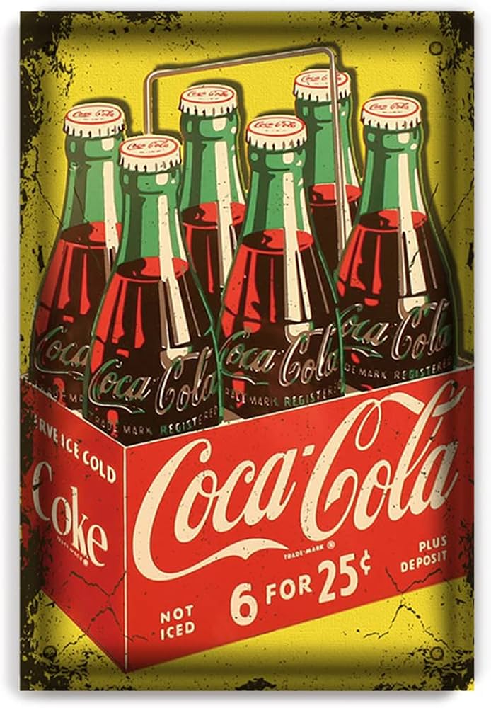 Amazon.com: Retro Tin Sign Metal Poster Vintage Wall Decor Coca