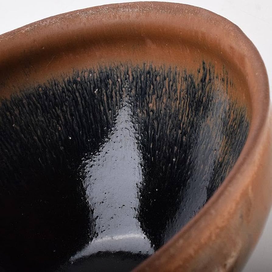 Amazon.co.jp: 中国 南宋 建窯 兎毫盞 禾目天目茶碗 M R7597 : ホーム