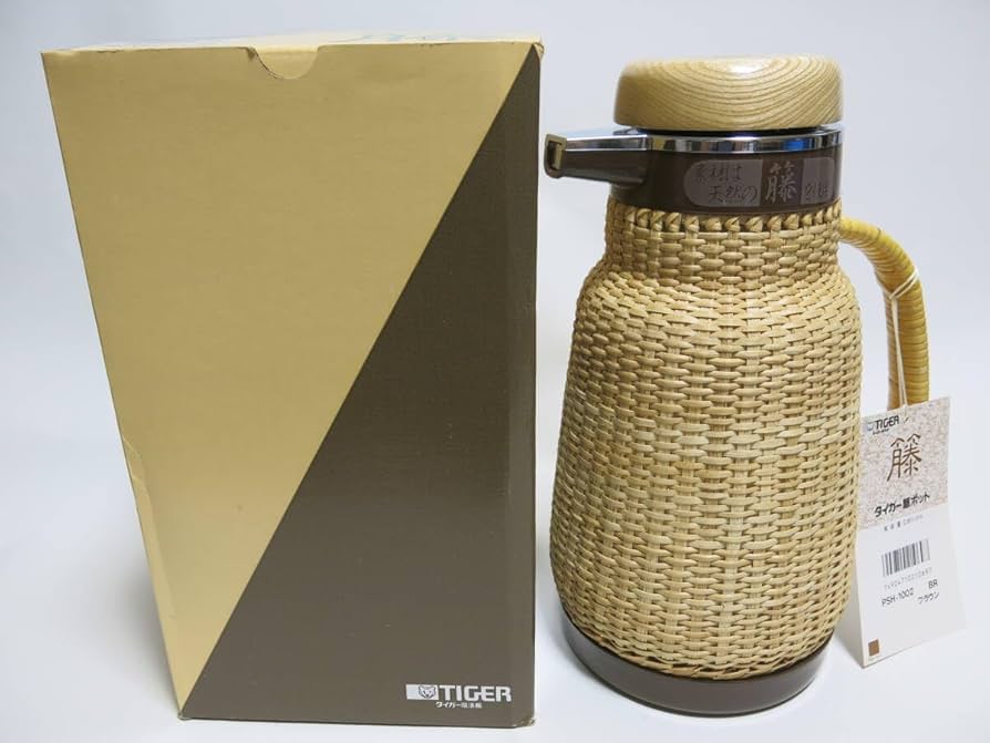 Amazon | レトロ タイガー魔法瓶 籐 ポット（マホービン）容量 1
