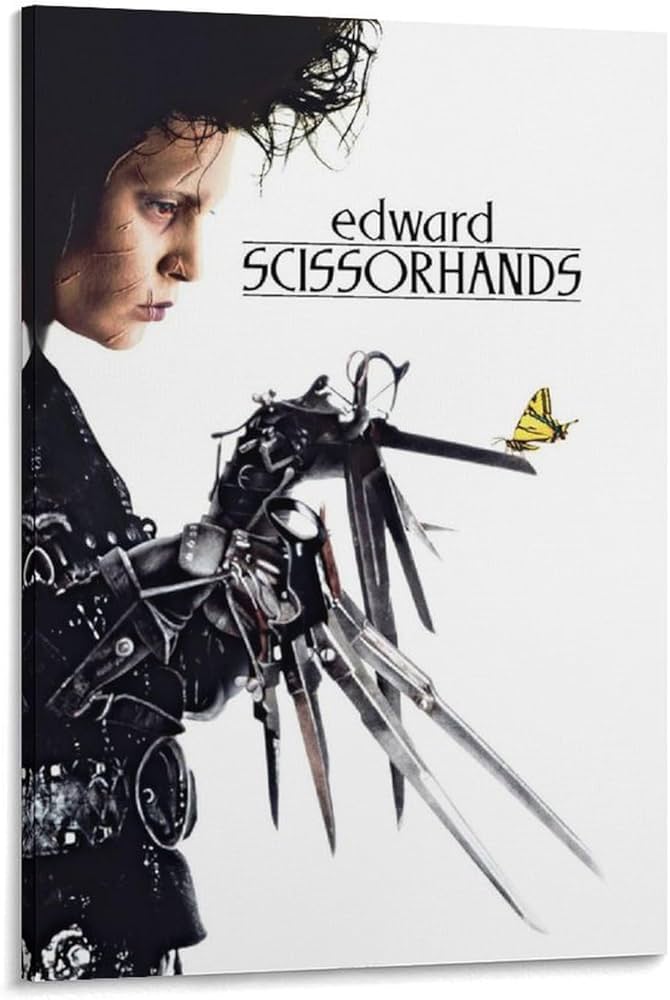 Amazon.co.jp: エドワード シザーハンズ HD 映画ポスター 1 キャンバス