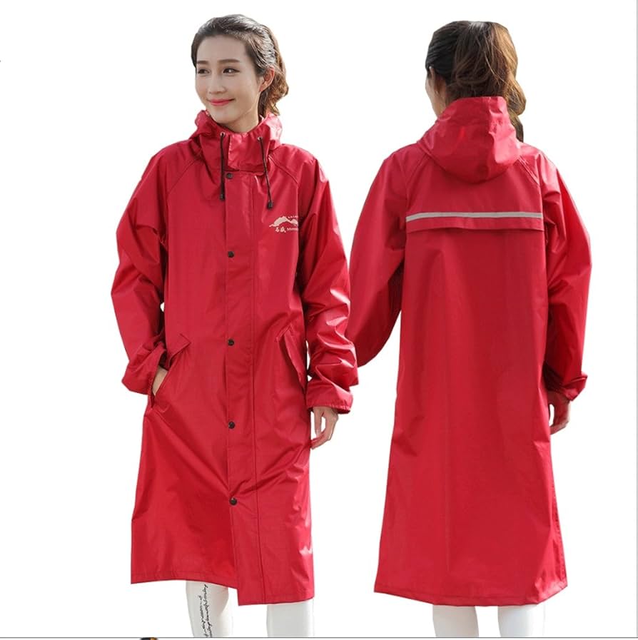 Amazon.co.jp: レインコートアダルトロング防水レインコートレディース