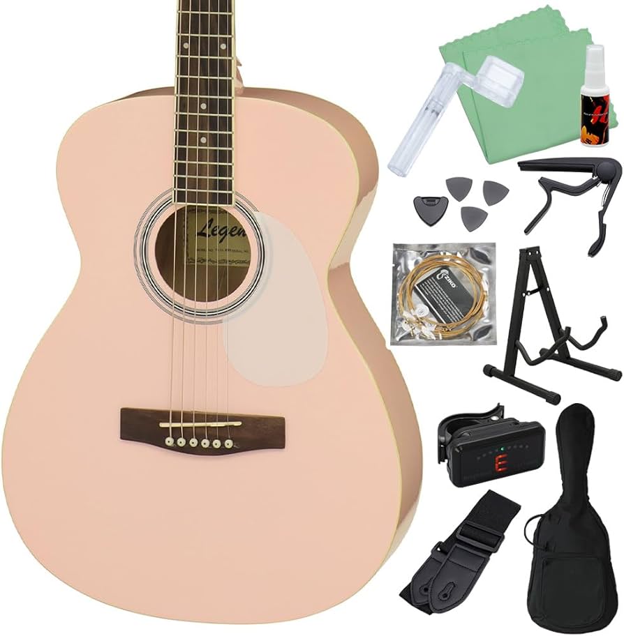 Amazon | LEGEND FG-15 Kawaii Pink アコースティックギター初心者12点