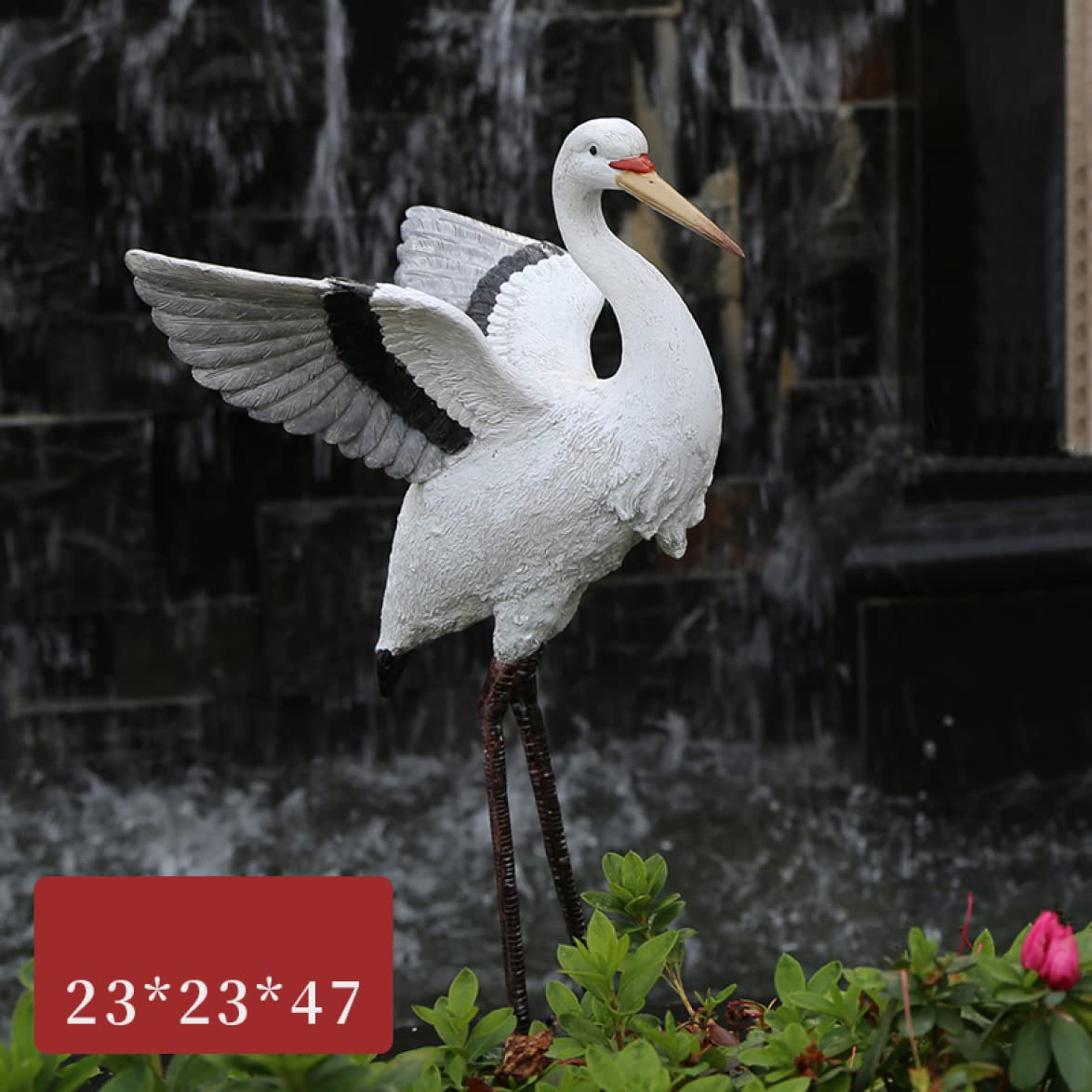 Amazon.co.jp: ガーデニング雑貨 ガーデニング 置物 F 鶴 置物クラフト