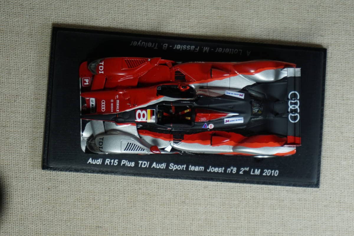 Amazon | 1/43 ルマン 2位 spark AUDI R15 TDI Plus #8 2010 Le Mans